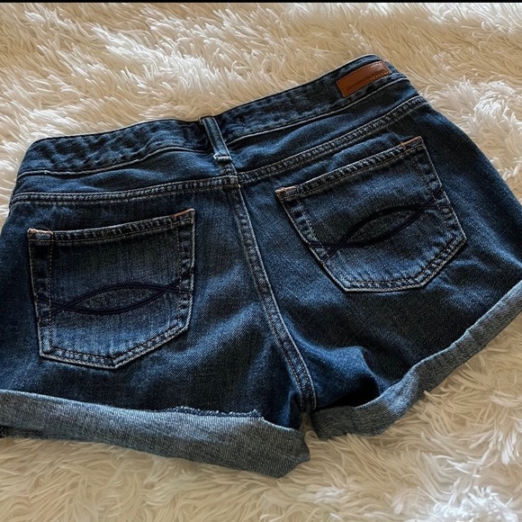 Abercrombie and Fitch Distressed Button Fly Denim Shorts - Picture 9 of 10
